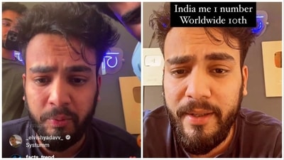 Elvish Yadav thanked his fans for creating the Instagram Live record. Elvish Yadav thanked his fans for creating the Instagram Live record.