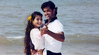 Ameesha Patel and Hrithik Roshan in a still from Kaho Na Pyaar Hai.