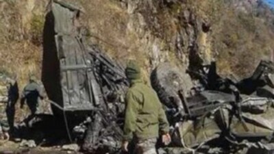There were a total of three officers, two JCOs and 34 jawans travelling in three vehicles that comprised a Maruti Gypsy, a truck and an ambulance (PTI file) There were a total of three officers, two JCOs and 34 jawans travelling in three vehicles that comprised a Maruti Gypsy, a truck and an ambulance (PTI file)