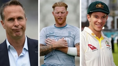 Michael Vaughan defended Ben Stokes from Tim Paine's criticism. Michael Vaughan defended Ben Stokes from Tim Paine's criticism.