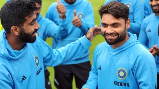 India's Rinku Singh receives his debut T20I cap. (BCCI Twitter)
