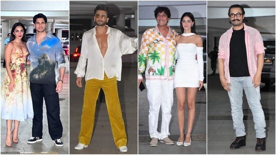 Aamir Khan, Ranveer Singh, Kiara Advani, Sidharth Malhotra, Karan Johar, Navya Nanda, Ananya Panday and other celebs arrived at Ritesh Sidhwani's Birthday party. (VarinderChawla )