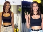 Kriti Sanon snapped on an outing in Mumbai. Kriti Sanon snapped on an outing in Mumbai.