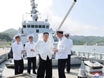 North Korean leader Kim Jong Un inspects the Guards 2nd Surface Ship Flotilla of the East Sea Fleet of the Navy of the Korean People's Army (KPA),