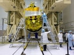 Luna 25 crash news: Specialists take part in preparations ahead of the launch of the lunar landing spacecraft Luna-25 mission to search for ice near the south pole of the moon, at the Vostochny Cosmodrome in the Amur region, Russia, in this handout photo published August 1. 