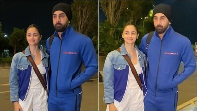 Alia Bhatt and Ranbir Kapoor pose for the paparazzi outside the Mumbai airport. (HT Photo/Varinder Chawla) Alia Bhatt and Ranbir Kapoor pose for the paparazzi outside the Mumbai airport. (HT Photo/Varinder Chawla)