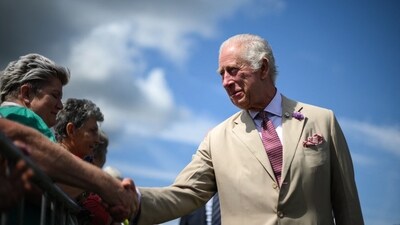 Royal Family: King Charles III reacts as he meets members of the public during a visit of the Sandringham Flower Show. (AFP) Royal Family: King Charles III reacts as he meets members of the public during a visit of the Sandringham Flower Show. (AFP)