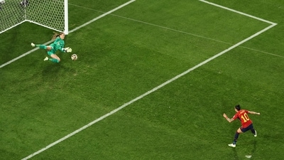 Jennifer Hermoso could have extended Spain's lead in the second-half but missed her penalty. (AFP) Jennifer Hermoso could have extended Spain's lead in the second-half but missed her penalty. (AFP)