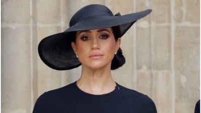 Meghan Markle at the funeral of Queen Elizabeth II. Meghan Markle at the funeral of Queen Elizabeth II.