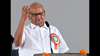 Pawar senior was referring to his nephew Ajit Pawar and other senior leaders from the party breaking away from NCP to join the Eknath Shinde-Devendra Fadnavis government. (HT PHOTO) Pawar senior was referring to his nephew Ajit Pawar and other senior leaders from the party breaking away from NCP to join the Eknath Shinde-Devendra Fadnavis government. (HT PHOTO)