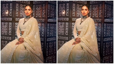 Assisted by celebrity fashion stylist Mohit Rai, Bhumi accessorised her ethereal look with traditional multi-layered necklaces studded with green emeralds and statement rings adorning her fingers. (Instagram/@bhumipednekar) Assisted by celebrity fashion stylist Mohit Rai, Bhumi accessorised her ethereal look with traditional multi-layered necklaces studded with green emeralds and statement rings adorning her fingers. (Instagram/@bhumipednekar)