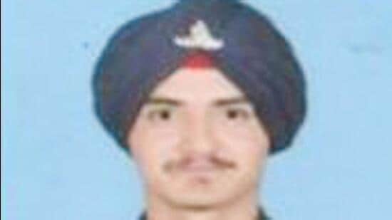 Gunner Tarandeep Singh was among nine soldiers who were killed when an army truck skidded off the road and plunged into a deep gorge in Leh district of Ladakh on Saturday. (ANI)