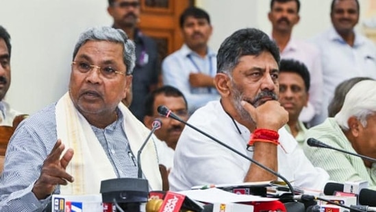 Karnataka CM Siddaramaiah and deputy CM DK Shivakumar.