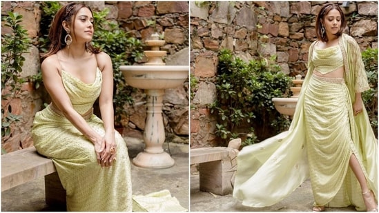 Nushrratt Bharuccha is a total stunner who is not only known for her incredible acting skills but also for her amazing fashion sense. Whether it's a sartorial saree or a chic pantsuit, the actress can pull off any look to perfection and her stunning appearance in a light green three-piece traditional outfit is no exception. With her exquisite outfits, flawless make-up and chic accessories, Nushrratt is a fashion icon.(Instagram/@nushrrattbharuccha)