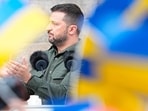 Russia-Ukraine War: Ukrainian President Volodymyr Zelensky addresses people from the steps of Christiansborg palace in Copenhagen, Denmark.