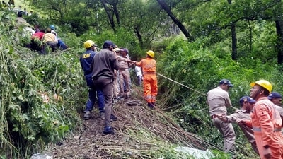 He said seven pilgrims, all residents of Bhavnagar district in Gujarat, died on the spot. The SP said the bus had 35 occupants at the time of the accident. (ANI) He said seven pilgrims, all residents of Bhavnagar district in Gujarat, died on the spot. The SP said the bus had 35 occupants at the time of the accident. (ANI)