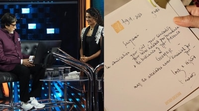 Saiyami Kher's recent post featured Amitabh Bachchan's handwritten letter. Saiyami Kher's recent post featured Amitabh Bachchan's handwritten letter.