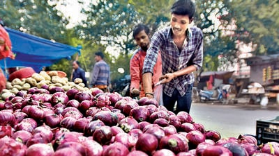 Farmers are reporting damage to stored onions because of heavy rain over the past month, which has put pressure on supplies. (HT Archive)