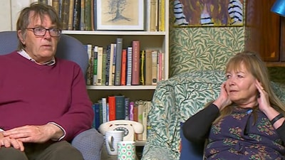 Giles Wood and Mary Killen, two familiar faces of Gogglebox, have claimed that the money they earned from the show have helped them pay off their mortgage (Channel 4 Entertainment screenshot/YouTube) Giles Wood and Mary Killen, two familiar faces of Gogglebox, have claimed that the money they earned from the show have helped them pay off their mortgage (Channel 4 Entertainment screenshot/YouTube)
