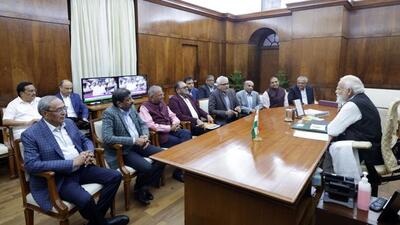 Mathurbhai Savani, a core committee member and official spokesperson for SDB, confirmed the development. Savani was part of a delegation led by Gujarat Bharatiya Janata Party (BJP) president CR Patil and SDB chairman Vallabhbhai Patel, which met the PM on August 2 to seek his dates. (HT Photo) Mathurbhai Savani, a core committee member and official spokesperson for SDB, confirmed the development. Savani was part of a delegation led by Gujarat Bharatiya Janata Party (BJP) president CR Patil and SDB chairman Vallabhbhai Patel, which met the PM on August 2 to seek his dates. (HT Photo)