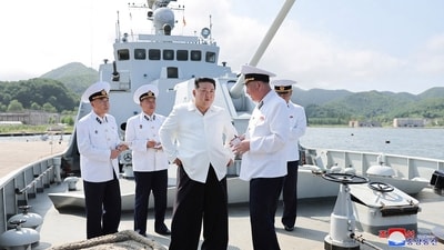 Aboard the ship, Kim vowed to reinforce the navy with "improved combat efficiency and full modern means of surface and underwater offensive and defensive" capabilities, KCNA said. Meanwhile, South Korea's military has said this year's exercises will be held on the "largest scale ever", mobilising tens of thousands of troops from both sides, as well as some member states of the U.N. Command. (via REUTERS)