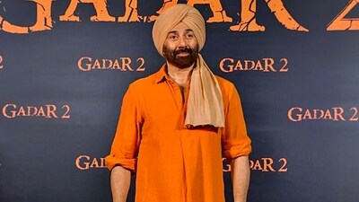 Mumbai: Bollywood actor Sunny Deol poses for photos during the launch of the trailer of his film 'Gadar 2', in Mumbai, Wednesday night, July 26, 2023. (PTI Photo)(PTI07_27_2023_000024B) (PTI)