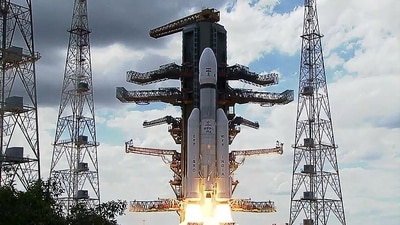 An Indian Space Research Organisation (ISRO) rocket carrying the Chandrayaan-3 spacecraft lifting off from the Satish Dhawan Space Centre in Sriharikota, an island off the coast of southern Andhra Pradesh state on July 14. (AFP) An Indian Space Research Organisation (ISRO) rocket carrying the Chandrayaan-3 spacecraft lifting off from the Satish Dhawan Space Centre in Sriharikota, an island off the coast of southern Andhra Pradesh state on July 14. (AFP)
