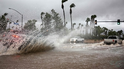 "This is an unprecedented weather event," Los Angeles Mayor Karen Bass warned.&nbsp; (AFP)