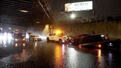 Tens of millions of individuals are currently under a tropical storm warning, an unprecedented occurrence for Southern California. Anticipated heavy rainfall and the potential for "catastrophic flooding" are projected for regions in Arizona and Nevada. (AFP)