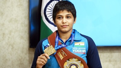 Antim Panghal became the first Indian to win two Under-20 World Championship (Sanjeev Verma/ Hindustan Times) Antim Panghal became the first Indian to win two Under-20 World Championship (Sanjeev Verma/ Hindustan Times)