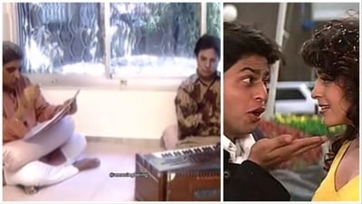 Throwback video of Javed Akhtar, Jatin-Lalit working on SRK's song wins hearts. Throwback video of Javed Akhtar, Jatin-Lalit working on SRK's song wins hearts.