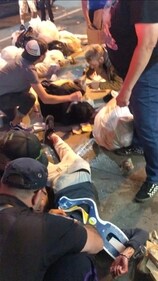While most of the victims were taken to hospitals for medical attention, one refused medical care, said officers.