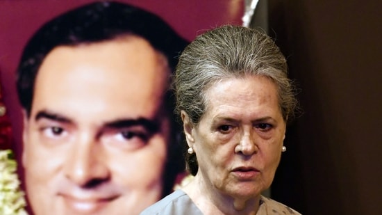 Congress Parliamentary Party (CPP) Chairperson Sonia Gandhi during the 25th Rajiv Gandhi National Sadbhavana Award on the 79th birth anniversary of former Prime Minister Rajiv Gandhi, at Jawahar Bhawan, in New Delhi on Sunday