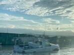 A view of a vehicle on a flooded road in the aftermath of flooding caused by tropical storm Hilary, in Palm Desert, California, U.S., August 21, 2023.