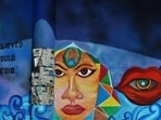 Painting on women empowerment, cleanliness, yoga and wellness. 
