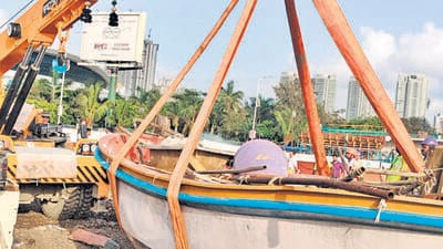 BMC evicts five boats from Lotus Jetty parking area BMC evicts five boats from Lotus Jetty parking area