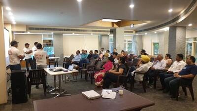 At least 100 residents attended the workshop at the societies. (HT Photo) At least 100 residents attended the workshop at the societies. (HT Photo)