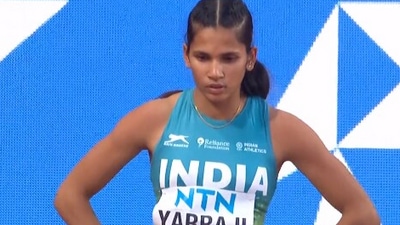 There were big expectations from Yarraji as she has made impressive progress since last year and has broken the national record several times There were big expectations from Yarraji as she has made impressive progress since last year and has broken the national record several times