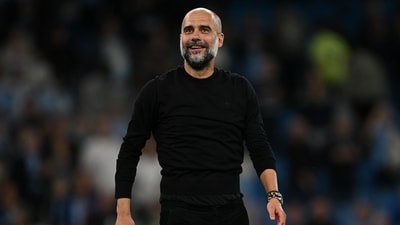 Manchester City's Spanish manager Pep Guardiola celebrates at the end of the English Premier League football match between Manchester City and Newcastle United (AFP) Manchester City's Spanish manager Pep Guardiola celebrates at the end of the English Premier League football match between Manchester City and Newcastle United (AFP)