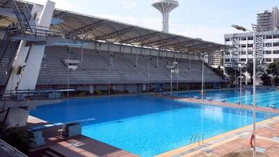 The Olympic-standard pool has been the venue for many state, national, and international standard swimmers. They also organise training classes and summer camps. (HT Photo)