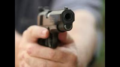 Two motorcycle-borne men fired seven shots at a house in Gharuan village at Mohali. (HT File)