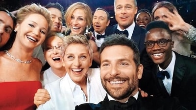 This famous selfie, taken at Oscars 2014, also got lost lost due to the outage. (Image: Ellen Degeneres / Samsung)