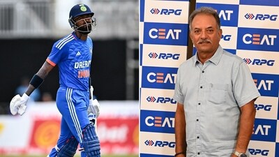 Madan Lal (R) is concerned about Hardik Pandya's batting. (AFP/CEAT)