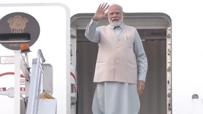 Prime Minister Narendra Modi before departing for Johannesburg, South Africa, to participate at the 15 BRICS Summit. (ANI) Prime Minister Narendra Modi before departing for Johannesburg, South Africa, to participate at the 15 BRICS Summit. (ANI)