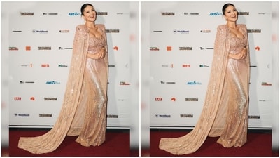 For her stunning look, Sunny picked a shimmering gown from the shelves of clothing brand Jenny Packham, while her styling was done by celebrity fashion stylist Meagan Concessio. (Instagram/@sunnyleone)