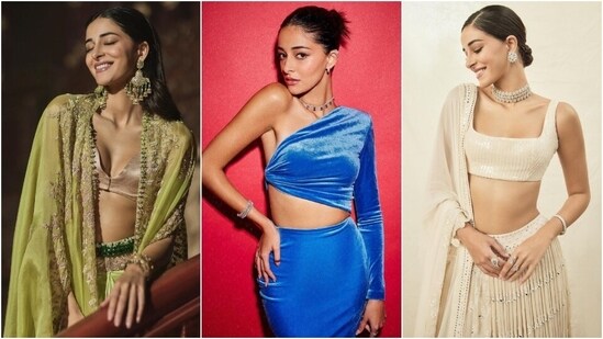 All the three looks Ananya Panday wore to promote Dream Girl 2. (Instagram)