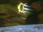A view of the Chandrayaan-3 lander Vikram to touchdown on the Moon's South Pole, on Wednesday. A view of the Chandrayaan-3 lander Vikram to touchdown on the Moon's South Pole, on Wednesday.