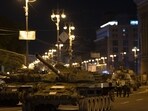 An exhibition of destroyed Russian tanks and other military vehicles ahead of Independence Day in Kyiv, Ukraine. (Bloomberg) An exhibition of destroyed Russian tanks and other military vehicles ahead of Independence Day in Kyiv, Ukraine. (Bloomberg)