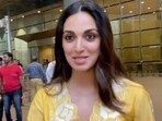 Kiara Advani was spotted in yellow at the airport on Tuesday. Kiara Advani was spotted in yellow at the airport on Tuesday.