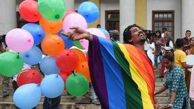 LGBTQ activists celebrating after the Supreme Court of India struck down Section 377 on Thursday, September 6, 2018. (Arijit Sen/HT Photo) LGBTQ activists celebrating after the Supreme Court of India struck down Section 377 on Thursday, September 6, 2018. (Arijit Sen/HT Photo)